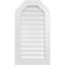 Ekena Millwork Octagonal Top Surface Mount PVC Gable Vent: Functional, w/ 3-1/2"W x 1"P Standard Frame, 22"W x 40"H GVPOT22X4001SF - alternate 1